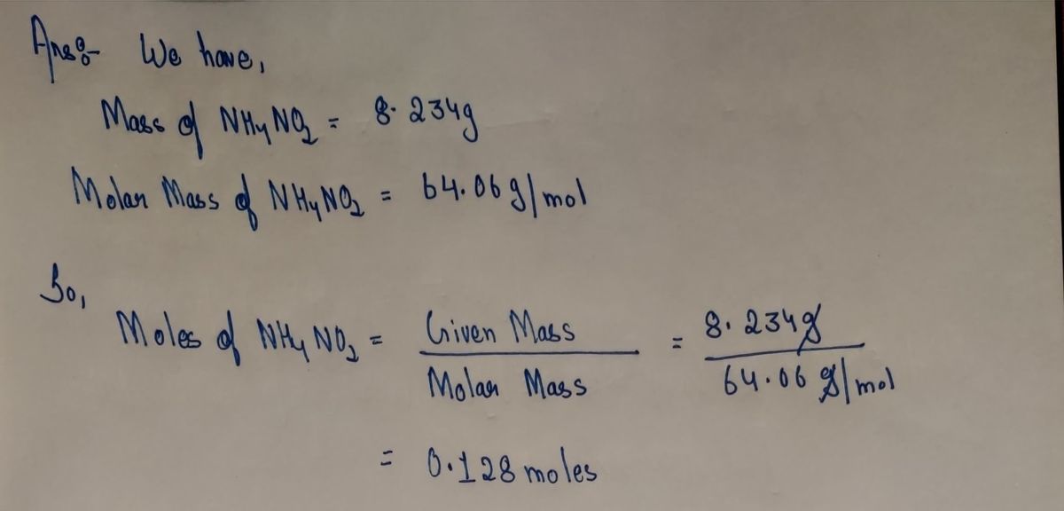 Chemistry homework question answer, step 1, image 1